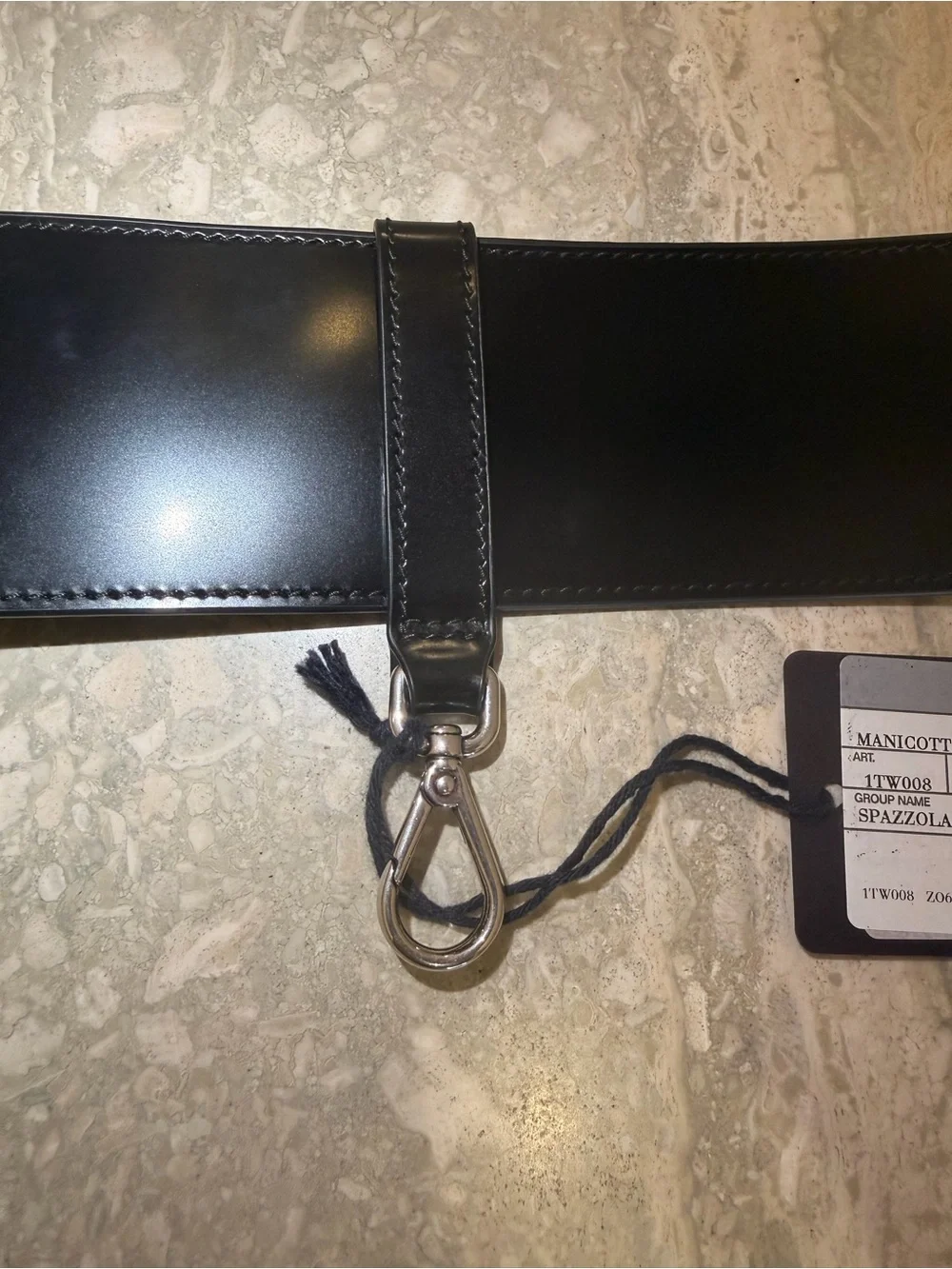 Prada Black Leather Wrist Strap Choker Belt Dog Collar - Picture 6 of 13